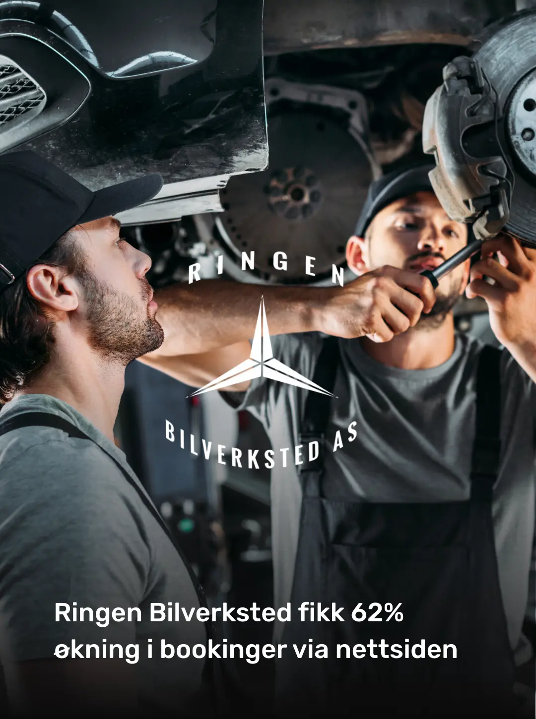Ringen Bilverksted: material original del cliente sobre un aumento del 62 por ciento en las reservas a través del sitio web.